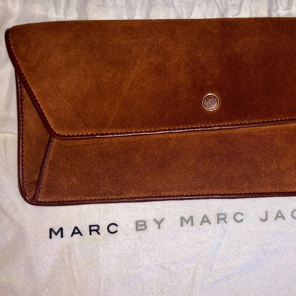 Marc by Marc Jacobs Brown Suede Leather clutch - Picture 1 of 4